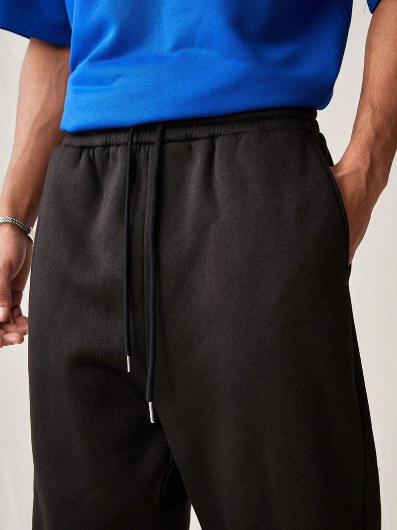 FLYNOFF Black Solil Loose Fit Track Pant - Image 3
